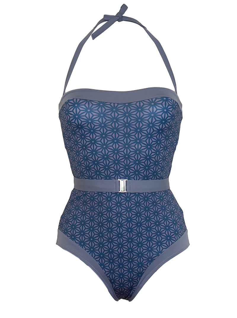 Bandeau Swimsuit with Removable Strap- St Lucia - Jag London