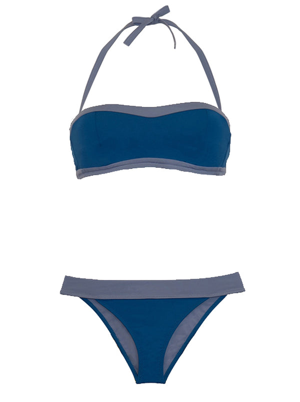 Bandeau Bikini with  Removable Straps - Santorini - Jag London - Jaglondon