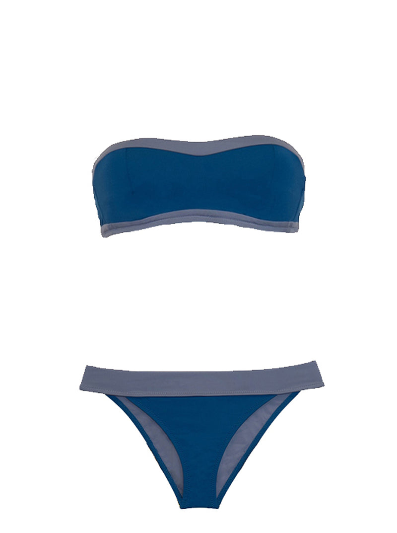 Bandeau Bikini with  Removable Straps - Santorini - Jag London - Jaglondon